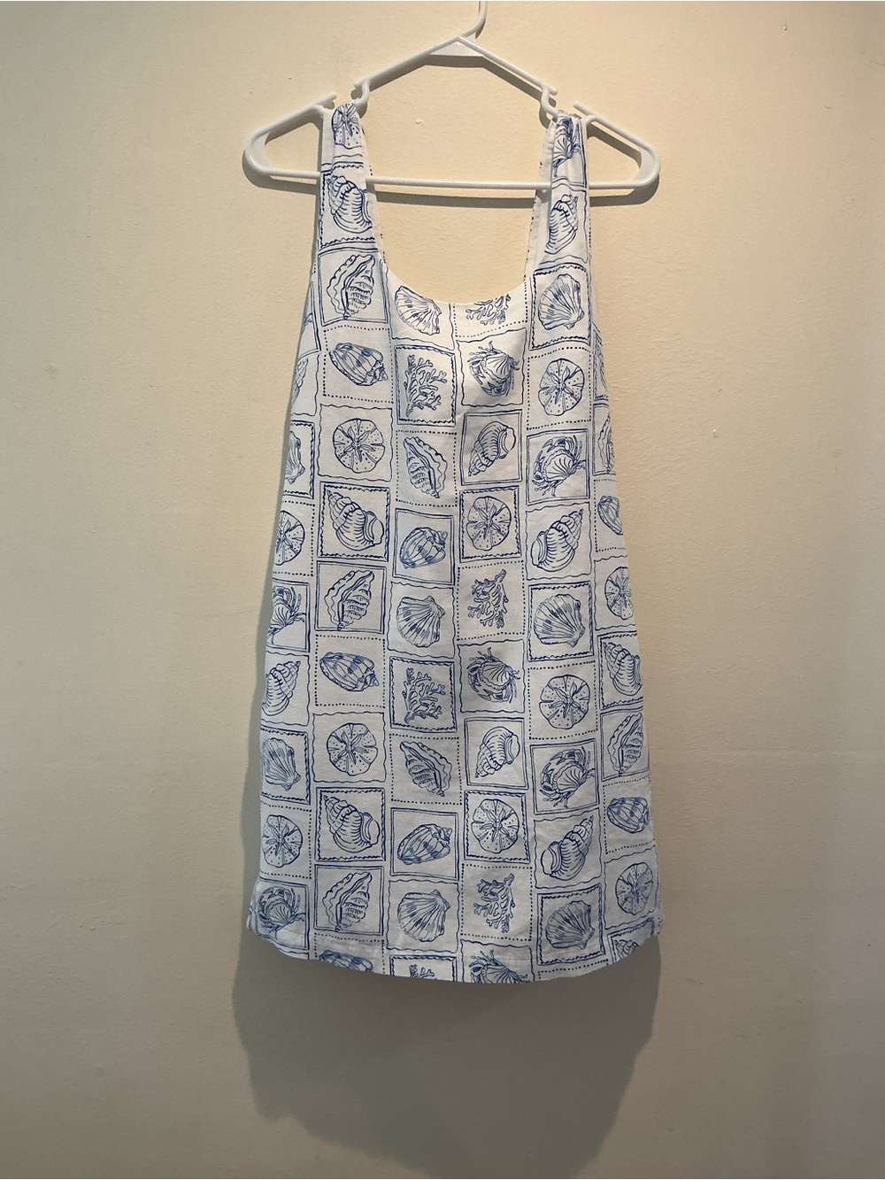 J.Crew Seashell Print Linen-Blend Mini Dress - Medium